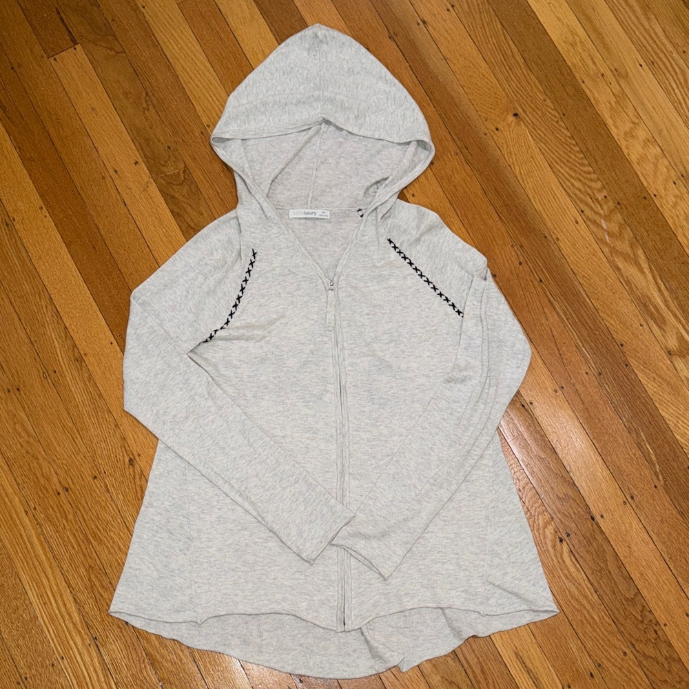 Subtle Luxury Gray Zip-Up Hoodie